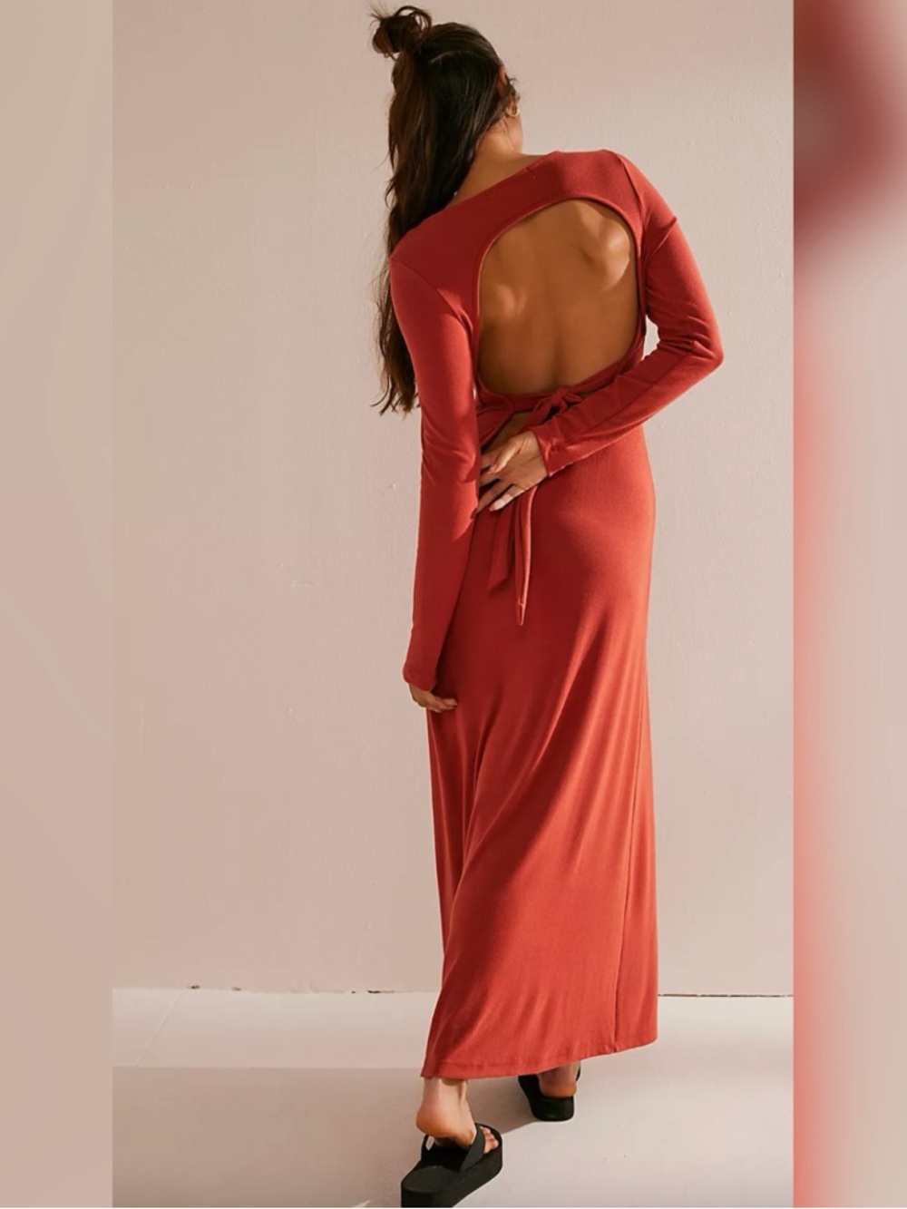 FREE PEOPLE FP Beach Aubre Open-Back Essential Maxi Dress ✨